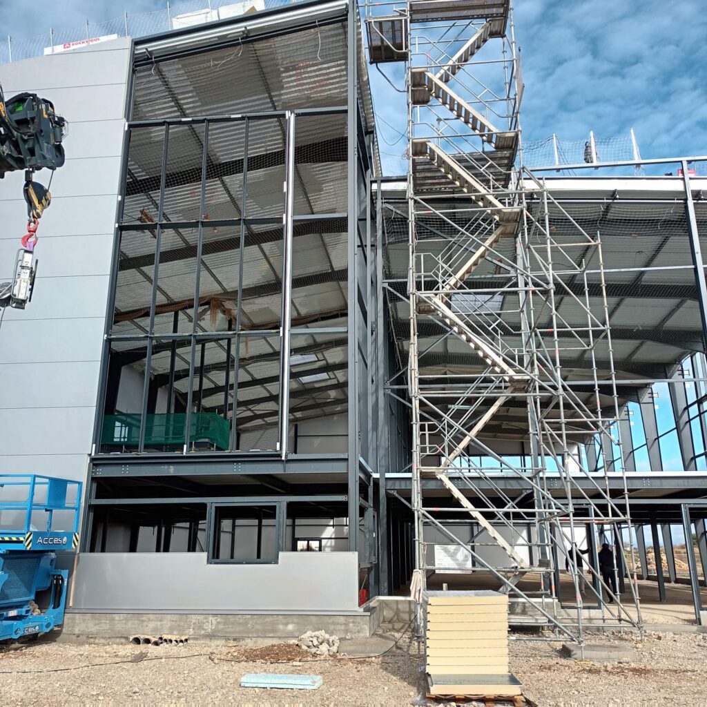 Chantier de la future salle Climb Up Istres